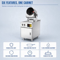 Robot de cuisson automatique de type armoire à tambour rotatif à gaz pour la restauration