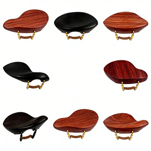 Kit Profesional de Reposacabezas para Violín, Tamaños 1/2, 3/4, 4/4, Madera de Ébano con Soporte Metálico - Product Image 1