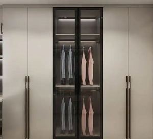 Armarios de paneles de madera modernos personalizables, Material de aluminio para dormitorio, Hotel, sala de estar, hogar, apartamento, Villa y uso escolar - Product Image 6