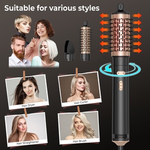 Styler capillaire professionnel 3-en-1 1000W, ensemble sèche-cheveux et brosse à air chaud, styler à air chaud auto-enroulant, outils de coiffage multifonctions - Product Image 3