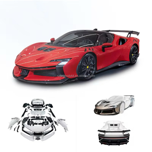 Kit carrosserie en fibre de carbone sèche style SF90XX pour <span class=keywords><strong>Ferrari</strong></span> SF90 |   Ensemble complet de pare-chocs avant et arrière, garde-boue, capot et jupes latérales - Product Image 1