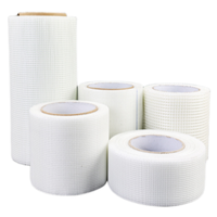Ruban de maillage tissé en sergé de fibre de verre sans alcali, résistant à la chaleur 600°C, pour plafonds en plaques de plâtre et aménagements intérieurs sécurisés