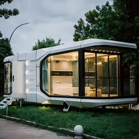 Villa Préfabriquée Portable Écologique 20ft 40ft Personnalisée, Mini Capsule Spatiale Verte, Maison Conteneur, Cabine, Pod, Maison de Luxe