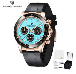 นาฬิกา PAGANI DESIGN <span class=keywords><strong>1664</strong></span> สไตล์สปอร์ต ควอตซ์ ขนาด 40 มม. รุ่นใหม่ V2 สีทองน้ำตาล หน้าปัดคลาสสิก นาฬิกาผู้ชาย VK63 โครโนกราฟ - Product Image 2