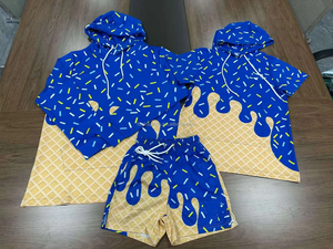 Setelan Baseball Anak Laki-laki: Kaos Hoodie Pendek & Celana Pendek Jaring, Cocok untuk Musim Panas, Bahan Adem, Gaya Streetwear - Product Image 3
