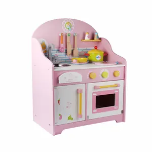 Casa dei giochi per bambini 2-3-5 anni giocattolo ragazza set da cucina regalo di compleanno utensili da cucina in legno giocattolo