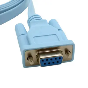 OEM 9-Pin DB9พอร์ตอนุกรม RS232ถึง RJ45 Cat5สายเคเบิลเชื่อมต่อคอนโซล Etherne