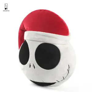 Хэллоуин белый демон пэчворк Подушка с вышивкой подушка с красной шляпой череп лицо домашний декор подушки