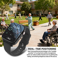 4G Bracelet intelligent d'urgence pour personnes âgées Autisme Patients atteints de démence Alzheimer Alarme de chute GPS SOS Montre intelligente Serveur Moniteur
