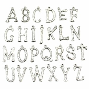 Pendentif alphabet en acier inoxydable, 26 lettres de A à Z, pour la fabrication de bijoux, collier, bracelet, breloques pour boucles d'oreilles, DIY - Product Image 1