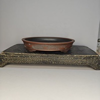 Pot à bonsaï violet de style antique fait main de haute qualité