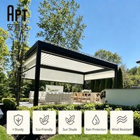 Pergola motorisée à lames orientables en aluminium, style moderne, gazebo sur mesure, auto-installable, résistante au vent et à la neige, pavillon de patio extérieur