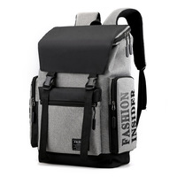 Mochila para Portátil de Gran Capacidad, Estilo Coreano, Casual, Moderna, Impermeable, con Diseño Geométrico