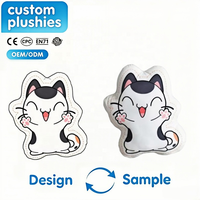 Coussin en peluche mignon en forme de chat irrégulier, oreiller doux en forme d'animal de dessin animé, coussin de sieste pour canapé, cadeaux promotionnels pour enfants
