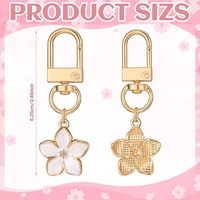 Gantungan Kunci Bunga Mini untuk Wanita, Gantungan Tas Lucu, Aksesoris Estetis, Gantungan Kunci Personal, Gantungan Resleting Bunga Sakura