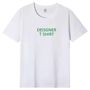 Camiseta extragrande lisa con estampado personalizado para hombre con logotipo de algodón de calidad de primera clase de talla grande
