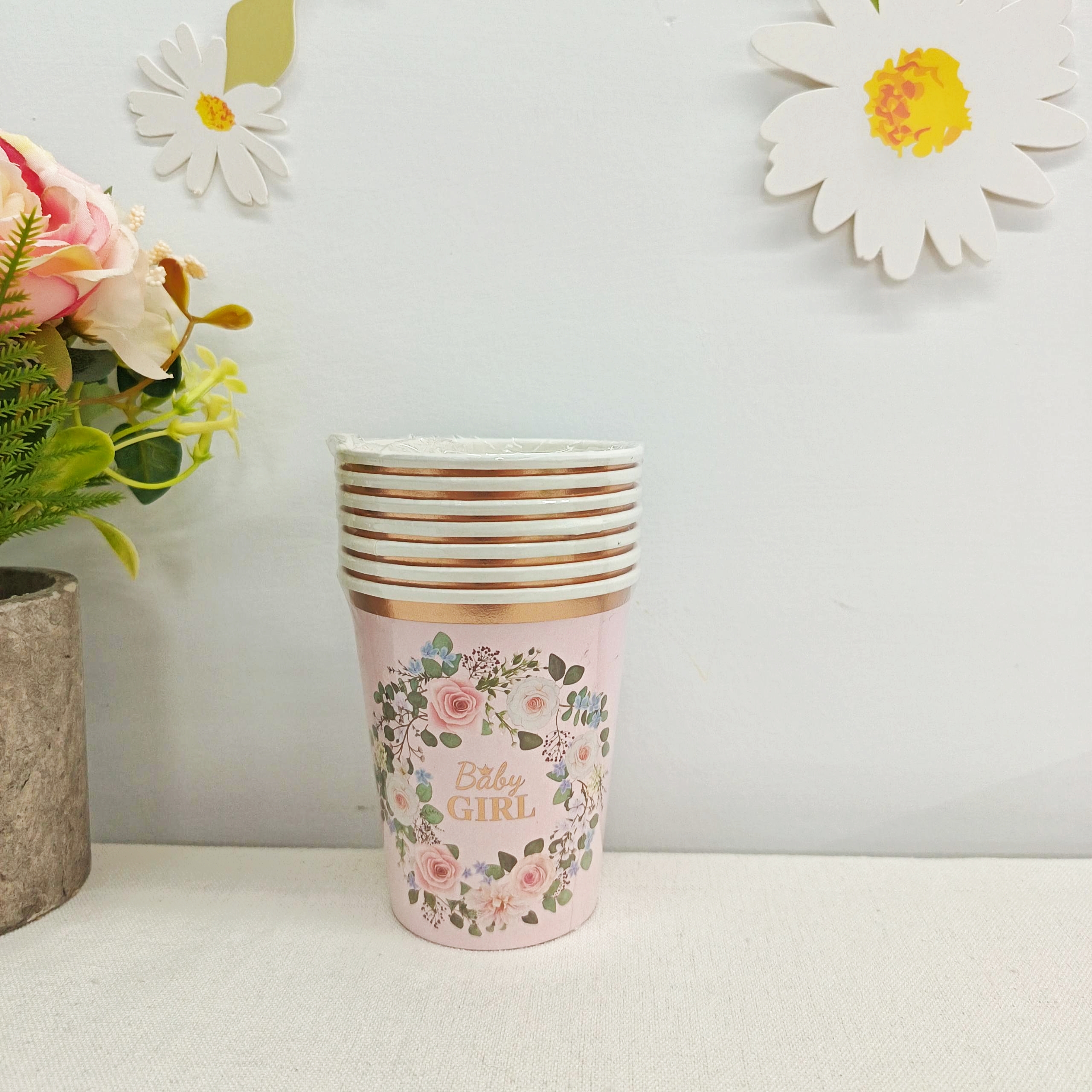 Taza de oro de 9 oz * 8 piezas