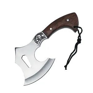 Wholesale Customized High-quality Wooden Handle Axe Multi-purpose Outdoor Simple Camping Tactical Survival Axe