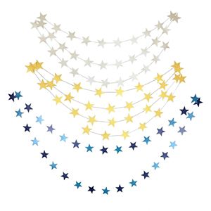 Décorations murales et fournitures pour fêtes : guirlandes étoiles dorées, bannières de fête, toiles de fond pour anniversaires, mariages et festivals - Product Image 1