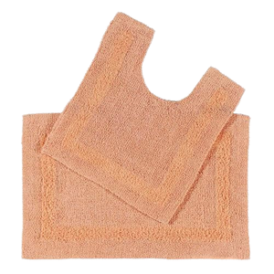 Juego de Alfombrillas de Baño de Algodón en Forma de U de Color Sólido, Absorbentes para Uso en la Bañera - Product Image 1