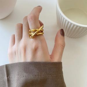 Bague Ajustable en Acier Inoxydable Plaqué Or 18K ASON pour Homme et Femme - Product Image 4