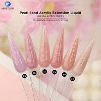 HEMA & TPO FREE Gel Acrylique Liquide BIAB en Bouteille pour Extension d'Ongles, Effet Sable Perlé, Étiquette Privée, Gel Acrylique Nude Pailleté pour Ongles