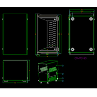 Boîtier en fer DIY 180*120*100mm pour instrument électronique, boîte de jonction métallique personnalisée, boîtier de projet pour équipement de bureau