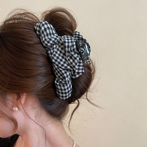 Pinzas de Pelo Grandes con Diseño a Cuadros en Blanco y Negro Vintage, Pinzas de Tela para el Cabello, Accesorios para el Cabello de Mujer, Venta al Por Mayor - Product Image 3