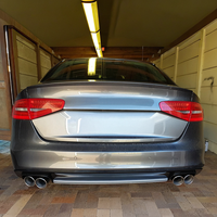 Lips Bumper Belakang ABS Berkualitas Tinggi PNB Baru untuk Knalpot 2013-2016 Audi A4/S4 B8.5, Model Pasang Sekrup, dengan Potongan untuk Sensor Park Assist, Upgrade