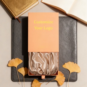 Berretto da donna in seta satinata elegante e morbido. Berretto da notte in seta satinata <span class=keywords><strong>a</strong></span> doppio strato per trecce - Product Image 1