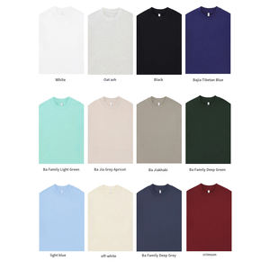 T-shirt personnalisé avec logo brodé de luxe pour homme, coupe ample en polyester, épaules tombantes, streetwear, oversize, décontracté - Product Image 2