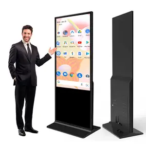 55/50/43 Inch Ultra Thin Multi Media LCD Digital Signage Totem Advertising Screens Kiosk Advertising 4+32G touch screen kiosk