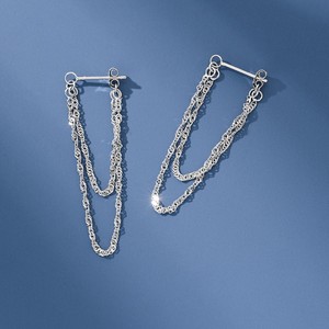 Glamorous 925 Sterling <b>Silver</b> Engagement <b>Earring</b> Multi Layer Chain Woman Fashion <b>Earring</b> <b>Long</b> Dangle Bridal Wedding Jewelry Gift - Product Image 6