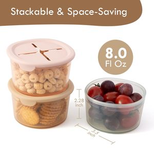 Recipientes Reutilizables para Almacenar Comida para Bebés, Aptos para Congelador, Microondas y Lavavajillas, con Tapas Herméticas de Silicona Transparente - Product Image 2