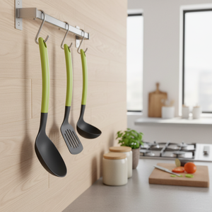 Oliva Line eco-friendly cucchiaio da cucina in acciaio inox e legno/plastica/PP manico per uso domestico cucina utensili Set - Product Image 2