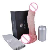 Stimulateur réaliste du point G en silicone souple et sûr, avec ventouse double couche, grand format, jouet pour adultes pour utilisateurs confirmés