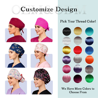 Bonnets médicaux personnalisés en couleurs pour hommes et femmes, hôpital vétérinaire, chapeaux de médecins, réglables, cheveux courts, chapeau d'infirmière
