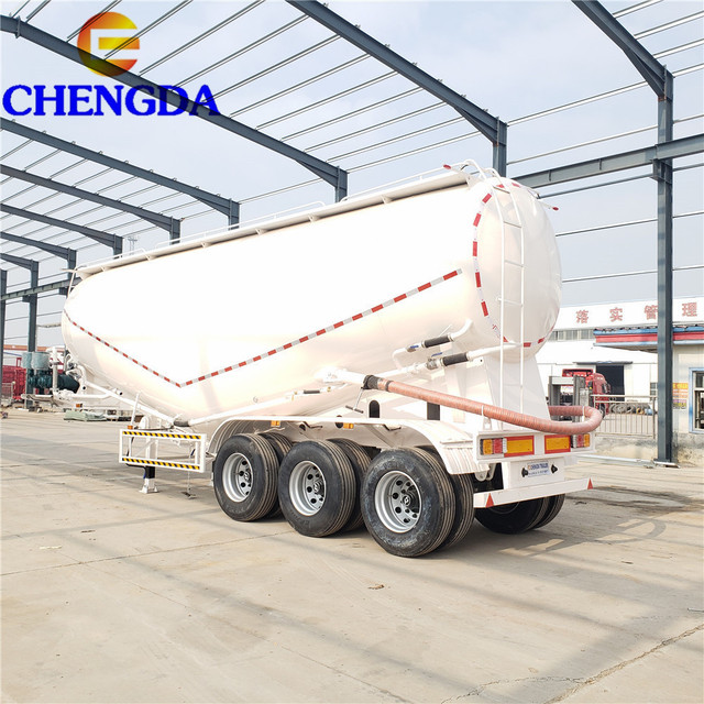 New V-Type Bulk Cement Tank Truck Trailer 40Ton 50Ton 60Tons Dry Cement Bulker Silo Tanker Powder Semi Trailer