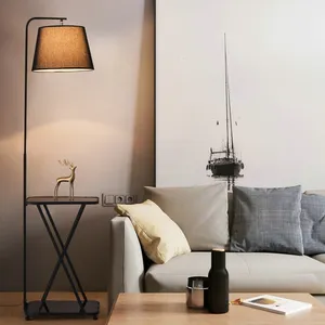 novel design golden supplier modern led floor lamp modern shelf living room shelves floor lamp