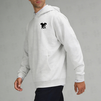Sudadera de Forro Polar Suave y Holgada para Hombre, 310GSM, con Estampado Personalizado y Bordado, Ecológica, para Gimnasio y Fitness, de Lujo, Corte Cuadrado, Sólida, de Gran Venta