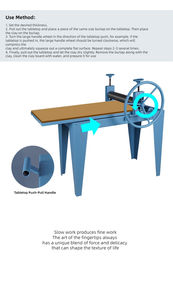 Presse à argile à double arbre en acier inoxydable poterie bar école équipement domestique <span class=keywords><strong>rouleau</strong></span> de dalle de <span class=keywords><strong>pose</strong></span> d'argile en céramique - Product Image 6