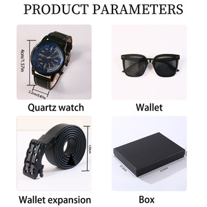 발렌타인데이 생일 선물 세트 지갑 쿼츠 시계 벨트 선글라스 아버지의 날 복지 남자친구 명절 선물 - Product Image 4