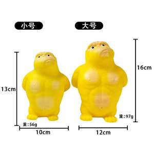 Popolare Giocattolo Antistress Gorilla da Spremere Divertente Giocattolo Decompressione a Lenta Espansione Scimmia Fidget per Adulti Piccolo Giocattolo in PU - Product Image 3