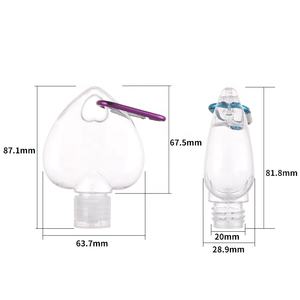 Botella PETG de 50 ml con Pulverizador de Niebla y Tapa Abatible, Botellas de Plástico en Forma de Corazón para Jabón Líquido y Serigrafía - Product Image 5