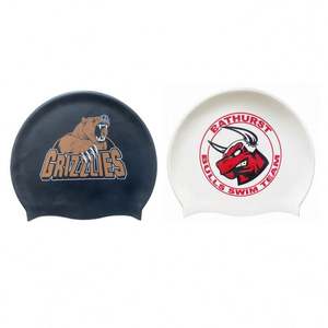 Bonnet de bain en silicone imperméable de haute qualité Usa Mairun823 pour adultes et enfants unisexes avec design de protection solaire personnalisé, sac à fermeture éclair en PVC - Product Image 1