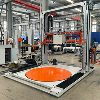 Machine de cerclage de palettes à scellage latéral entièrement automatique pour PET et PP, facile à utiliser, avec plateau tournant