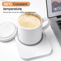 Tasse à température constante intelligente personnalisée avec chargement sans fil électrique USB auto-chauffant tasse à café chauffe-tasse