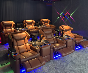 ชุดโซฟาปรับนอนได้สำหรับโรงละครหรูหราเฟอร์นิเจอร์โรงภาพยนตร์เก้าอี้พักผ่อนโซฟาห้องสื่อที่นั่งในภาพยนตร์ - Product Image 4