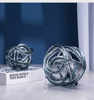 Ornements en verre torsadés faits à la main, style moderne et exquis, pour la décoration de bureau et de maison, cadeau de remerciement