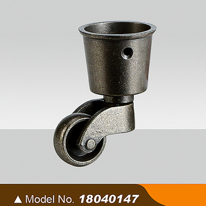 Roulettes en bronze foncé de 25 mm, roulettes encastrées pour meubles, cuivre pur massif, 360° °   Roulettes pivotantes pour canapés et armoires - Product Image 1